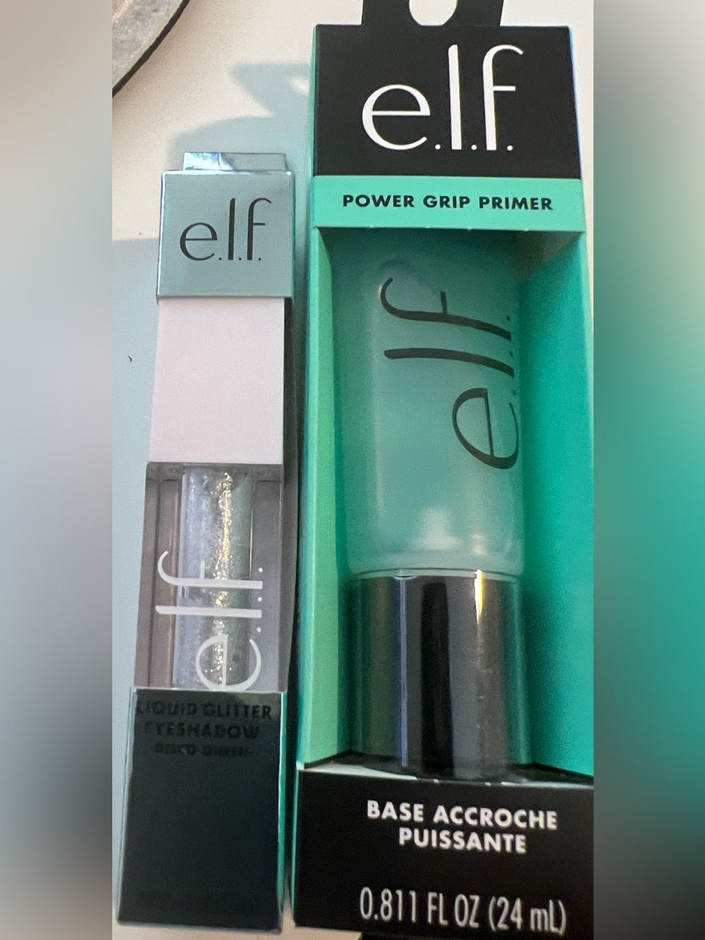 NIB E.l.f. Cosmetics power grip primer and liquid glitter eyeshadow set